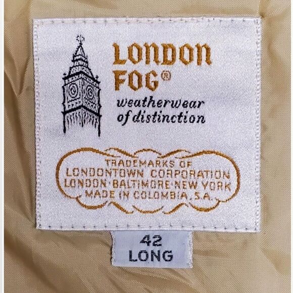 Vintage Men London Fog 42L Tan Cargo Jacket - Picture 13 of 16